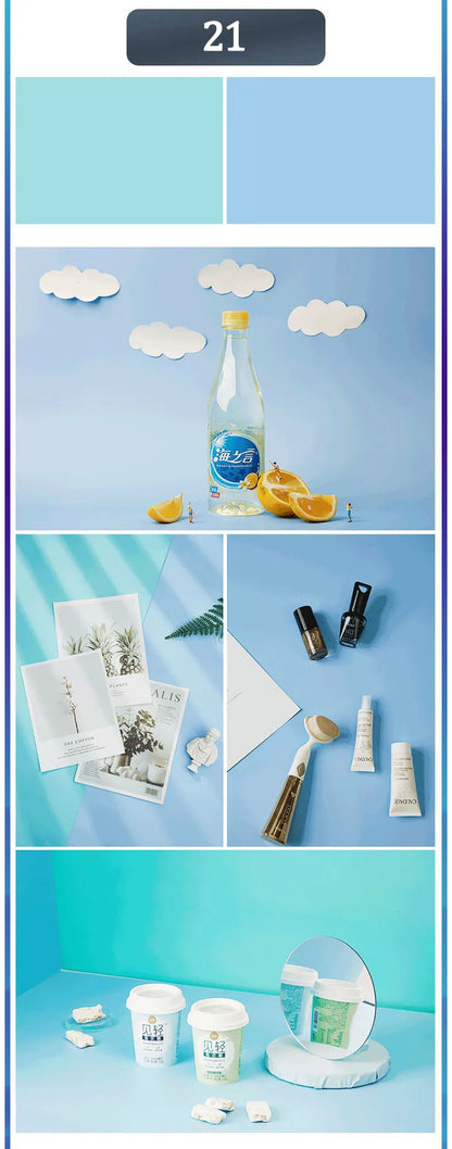 Photography Backdrops 57x87cm – Double-Sided Solid Color Photo Background for Studio, Newborn & Product Photography