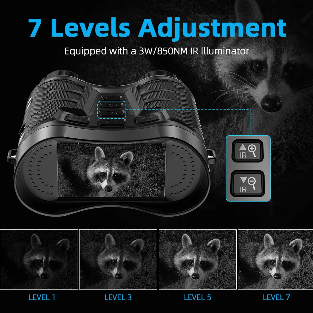 Maxgeek NV2181 4K Night Vision Binoculars – 8X Digital Zoom, 1080P, IP54 Waterproof, 3.2" HD TFT Screen