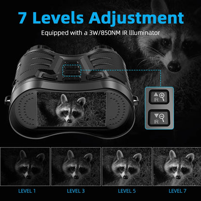 Maxgeek NV2181 4K Night Vision Binoculars – 8X Digital Zoom, 1080P, IP54 Waterproof, 3.2" HD TFT Screen