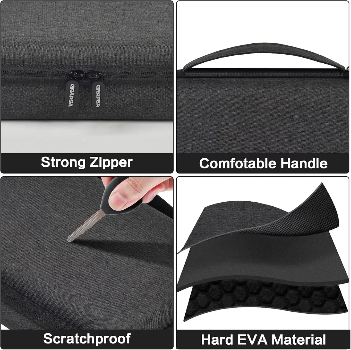 Travel Sunglasses Organizer Case for Quay Polarized Sunglasses – Men & Women Trendy Sunglass Storage Holder (Bag Only)