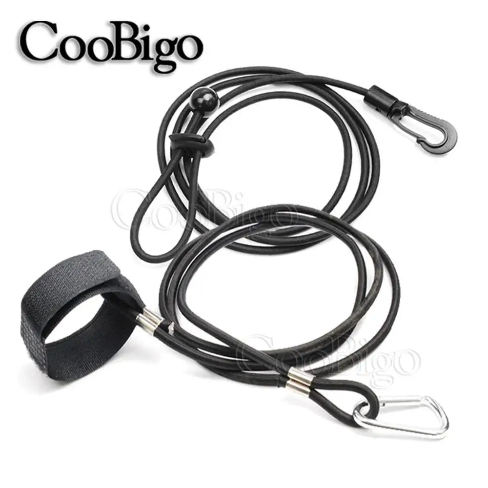 43.3" Canoe & Kayak Paddle Leash — Safety Clip Lanyard for Fishing Rods