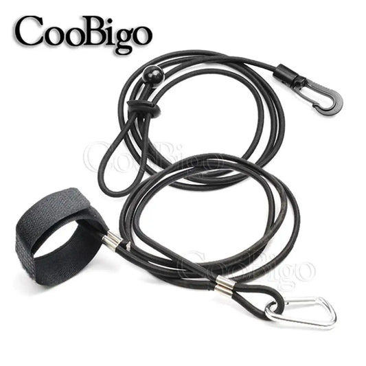 43.3" Canoe & Kayak Paddle Leash — Safety Clip Lanyard for Fishing Rods