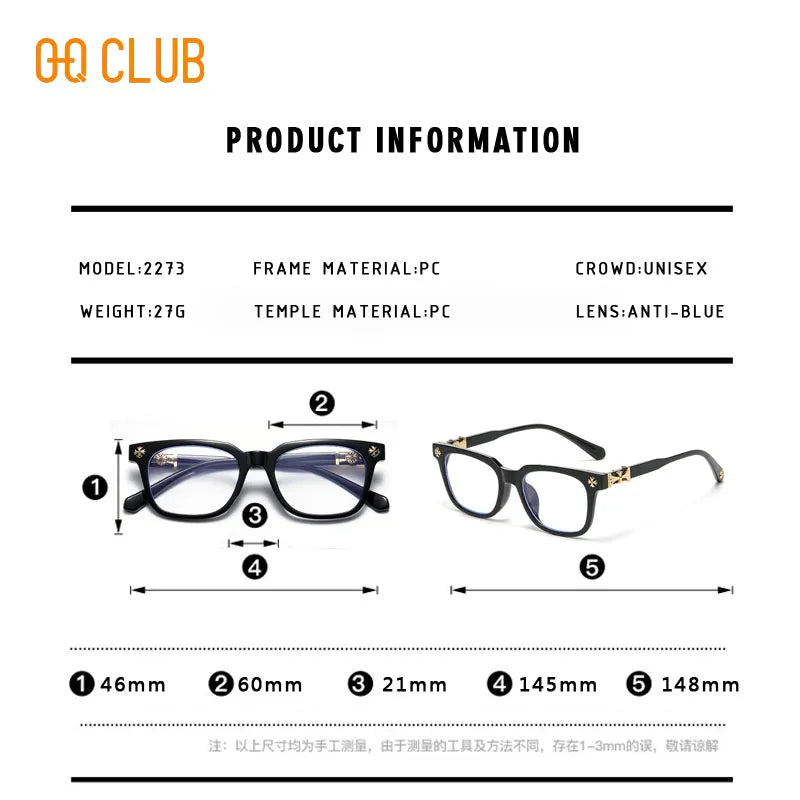 O-Q CLUB Reading Glasses for Men & Women – Optical Lenses with Prescription, Stylish Eyeglass Frames & Sunglasses