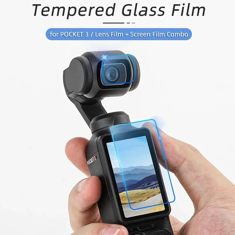 Tempered Glass for DJI Osmo Pocket 3 – HD Screen & Lens Protector Set, Explosion-Proof Accessories