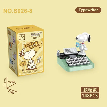 Genuine Snoopy Blind Box Puzzle — Cartoon Scene Building Block Ornaments for Children, Assembled Gift Toy