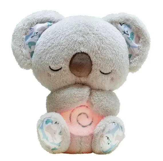 Soothing Baby Plush Bear Doll – Breathing, Musical Sleep Companion with Sound and Light for Newborns, Perfect Gift
