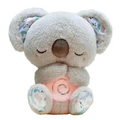 Soothing Baby Plush Bear Doll – Breathing, Musical Sleep Companion with Sound and Light for Newborns, Perfect Gift