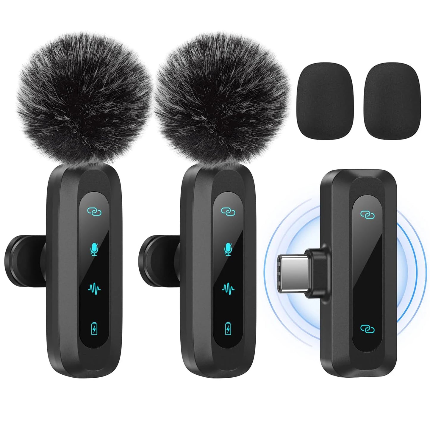 Professional Wireless Lavalier Microphone – Universal Mobile & Computer Mic for Vlogs, Interviews & Conferences