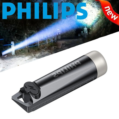 PHILIPS 2025 SFL1121 Mini EDC LED Flashlight – Rechargeable Keychain Torch for Camping, Hiking & Self-Defense