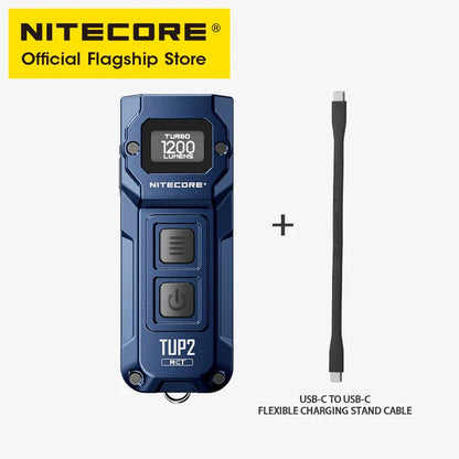 NITECORE TUP2 Mini EDC Keychain Flashlight – USB-C Rechargeable 1200 Lumen for Camping