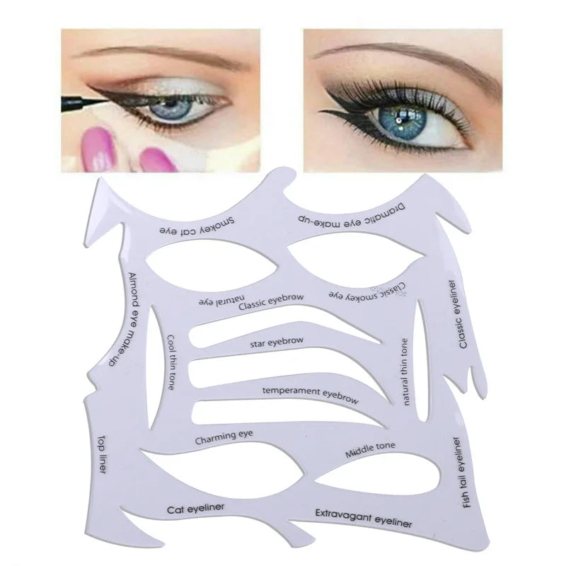 6-in-1 Silicone Eyeshadow Pads & Stencils - Eye Makeup Stamp & Applicator, Eyeliner Stencils Beauty Tools