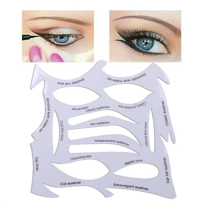6-in-1 Silicone Eyeshadow Pads & Stencils - Eye Makeup Stamp & Applicator, Eyeliner Stencils Beauty Tools