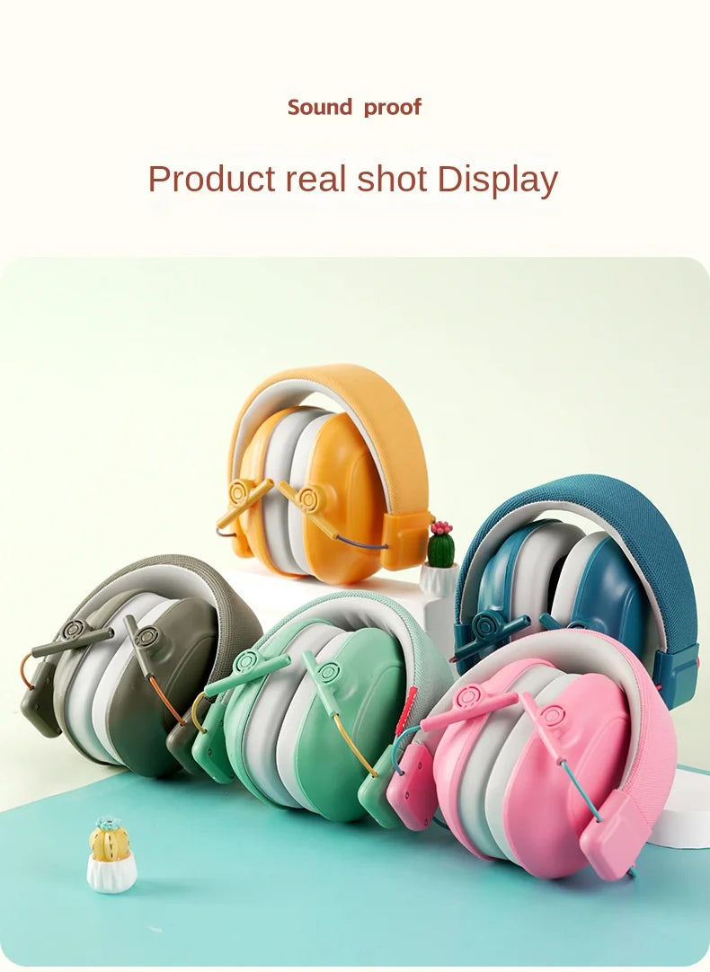 Kids Noise-Cancelling Earmuffs – Soundproof Headphones for Aircraft, Learning & Drums