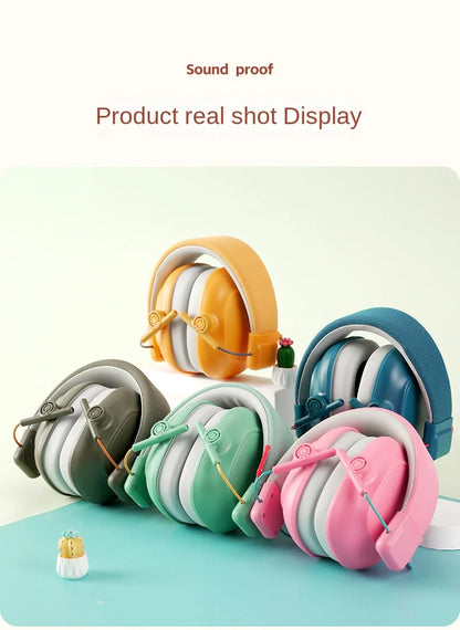 Kids Noise-Cancelling Earmuffs – Soundproof Headphones for Aircraft, Learning & Drums