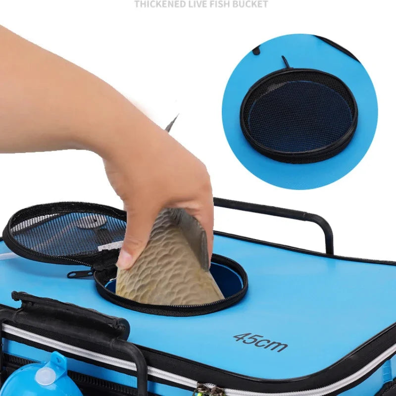 Folding EVA Live Fish Bucket – Thickened Portable Water Tank for Outdoor Fishing and Accessories