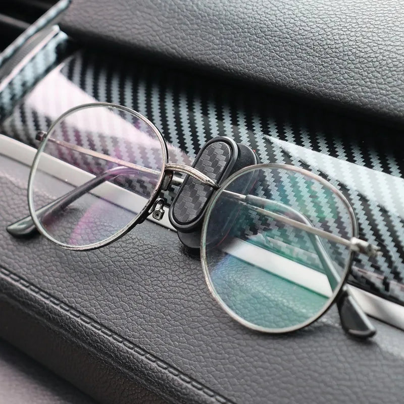 Car Invisible Small Hooks - Carbon Fiber Self-Adhesive Dashboard Wall Hook for USB Cables, Headphones, & Key Storage