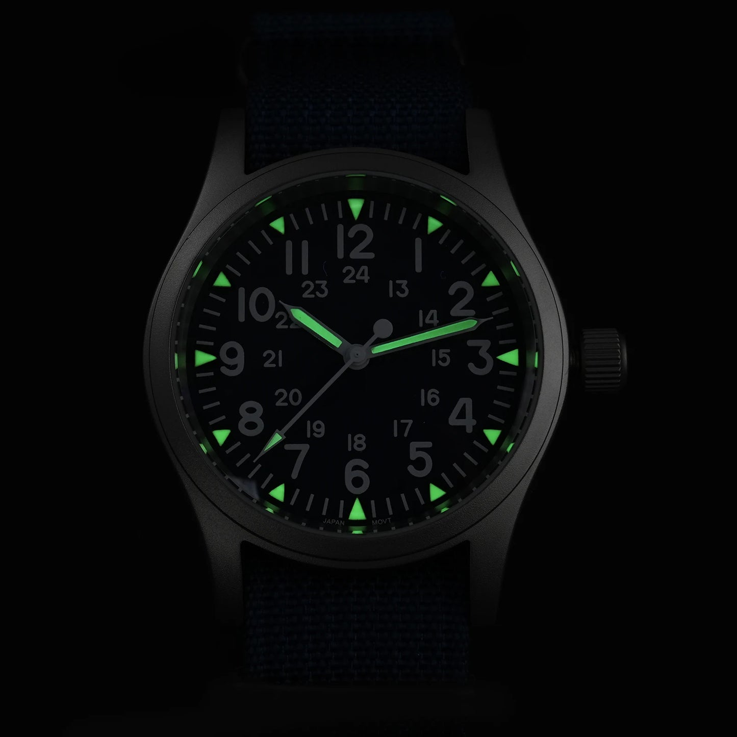 Militado ML05 Vintage Quartz Watch 38mm with VH31 Movement, Domed Sapphire Crystal, AR Coating & Luminous Dial
