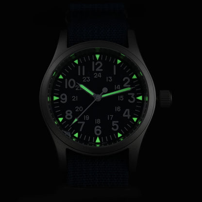 Militado ML05 Vintage Quartz Watch 38mm with VH31 Movement, Domed Sapphire Crystal, AR Coating & Luminous Dial
