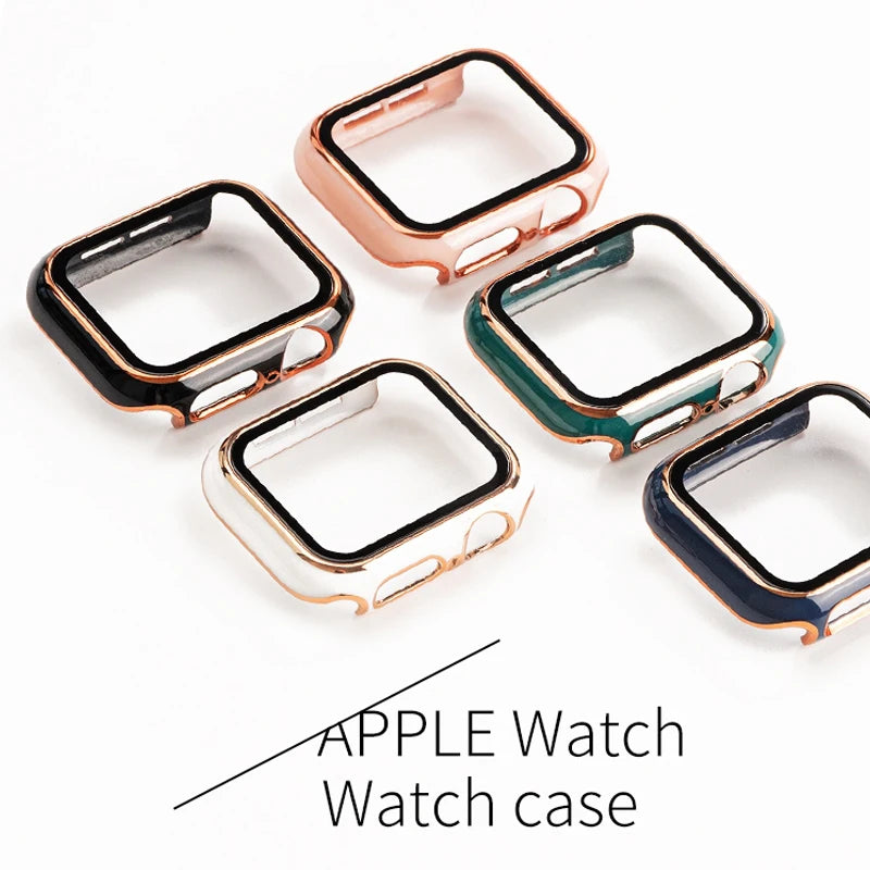 Screen Protector Case for Apple Watch Ultra 2 - 49mm, 41mm, 45mm, with Strap Frame and Bumper for iWatch Series 9, 8, 7, 6, 5, 4, 44mm Glass Film