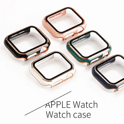 Screen Protector Case for Apple Watch Ultra 2 - 49mm, 41mm, 45mm, with Strap Frame and Bumper for iWatch Series 9, 8, 7, 6, 5, 4, 44mm Glass Film