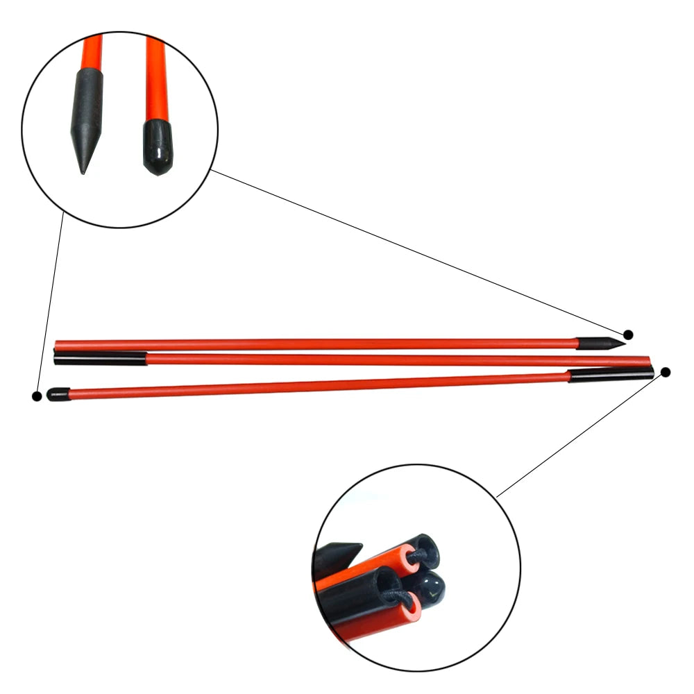 2 Pack Golf Alignment Stick: Collapsible Practice Rods for Swing Training - Essential Golf Swing Trainer Tools