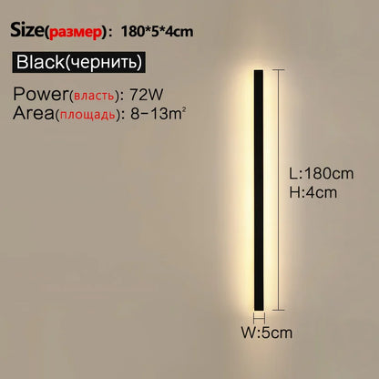 Waterproof Outdoor Wall Light – LED Garden Lamp, Modern Nordic Style for Living Room & TV Background, IP65, 110/220V Wall Washer