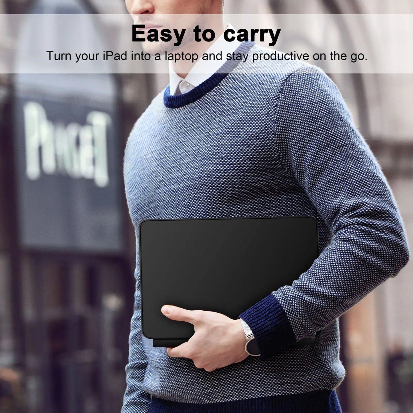 GOOJODOQ Magic Keyboard for iPad Air 6 2024 - 11 inch Case for iPad Pro 11 & 12.9 - Compatible with iPad 10th Generation - Cover for iPad Air 4 & 5