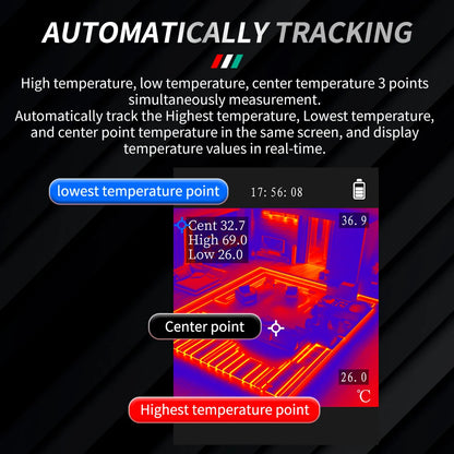 MASTFUYI Rechargeable Thermal Imaging Camera – Handheld Infrared Imager, -20℃ to 550℃, Waterproof, Dustproof & Drop Resistant