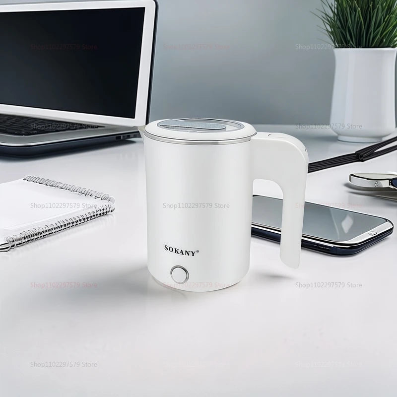 500ML Stainless Steel Portable Electric Kettle — Travel Water Boiler Pot for Hotel, Home, Kitchen, Tea, and Coffee