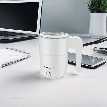 500ML Stainless Steel Portable Electric Kettle — Travel Water Boiler Pot for Hotel, Home, Kitchen, Tea, and Coffee