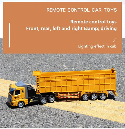 1/48 RC Heavy-Duty Semi-Trailer Truck – Remote Control Construction Dump Truck Toy for Boys Gift