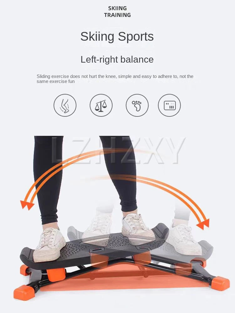 Indoor Ski Machine – Swinging Slide Trainer for Leg Toning & Slimming, Ski Simulation Stepper Equipment