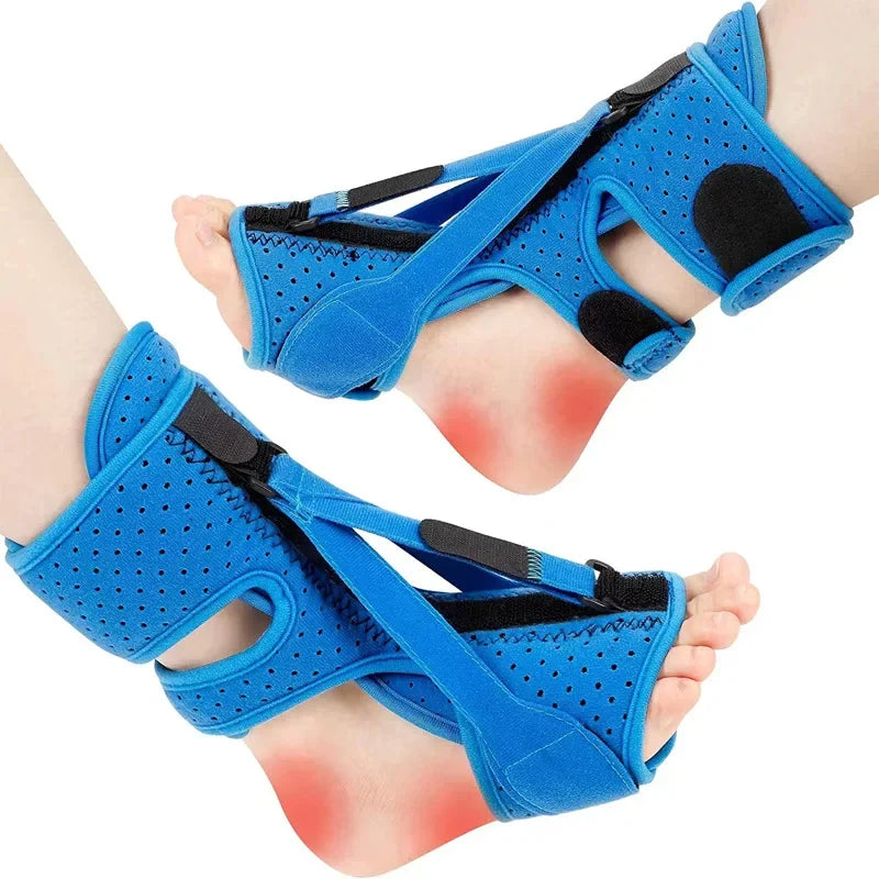Adjustable Night Splint for Plantar Fasciitis – Soft Foot Drop Brace & Achilles Tendon Stretcher for Pain Relief and Sleep