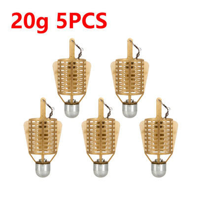 Fishing Hooks Explosion Bait Cage with Iron Head – Spherical Basket Feeder Holder Tackle Tool