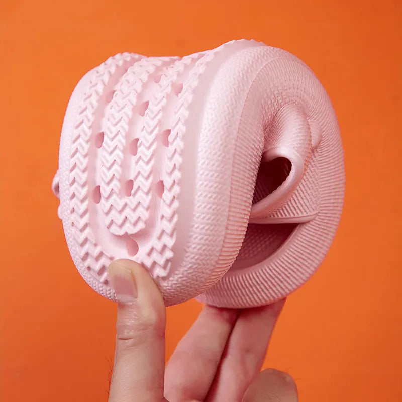 Thick Platform Cloud Slippers Women - Fashion Buckle Soft Sole Pillow Slides Sandals for Summer Beach, Non-Slip Flip Flops