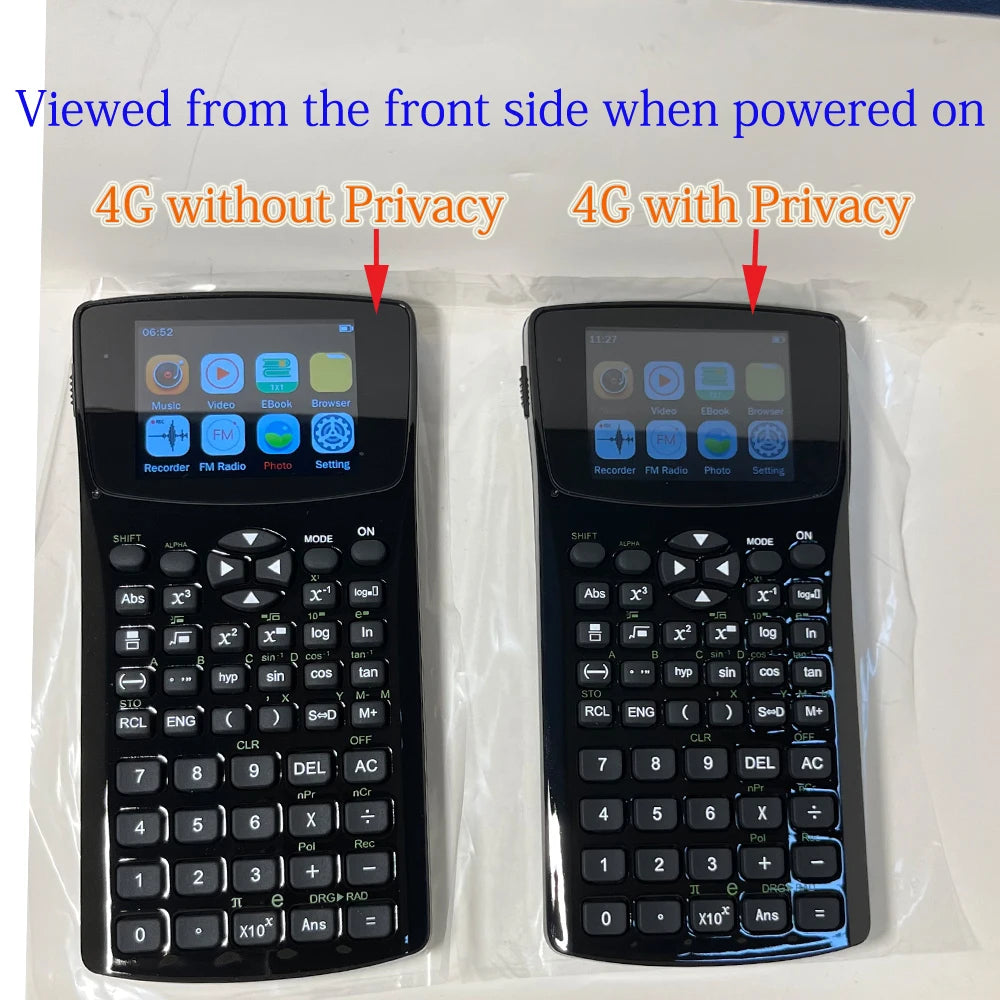 Fashion Student MP4 Player & Calculator – Emergency Button, Quick Response, Text & Video, Privacy Film Option