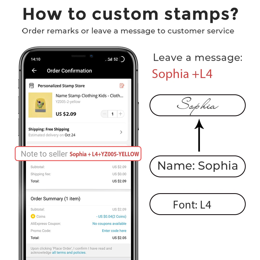 Custom Kid Name, Brand, Company Name Logo Teacher Leader Signature Child Clothing Contract Self-Inking Stamp - Refillable