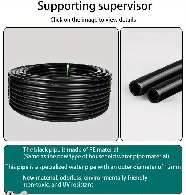 5-20M Automatic Garden Irrigation Kit – Universal Rotating Copper Nozzle Sprinkler for Balcony & Lawn Watering