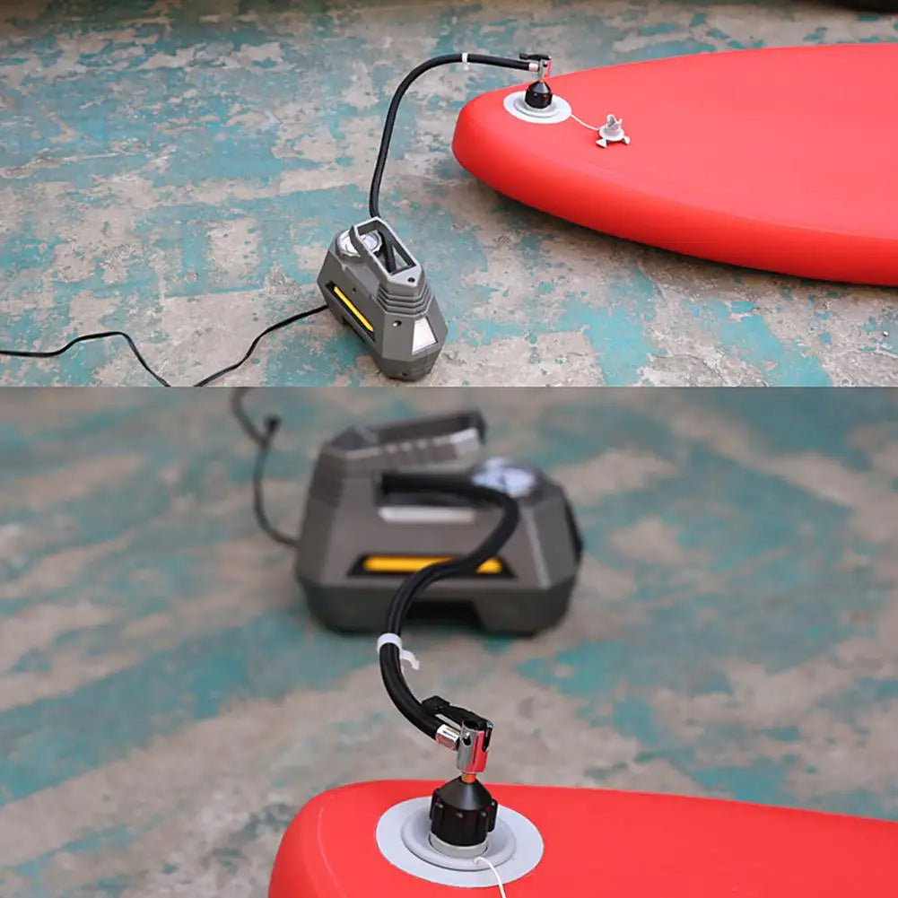 SUP Board Air Valve Adapter Kit — Inflatable Pump Connector for Paddle Boards, Kayaks, Black/Orange