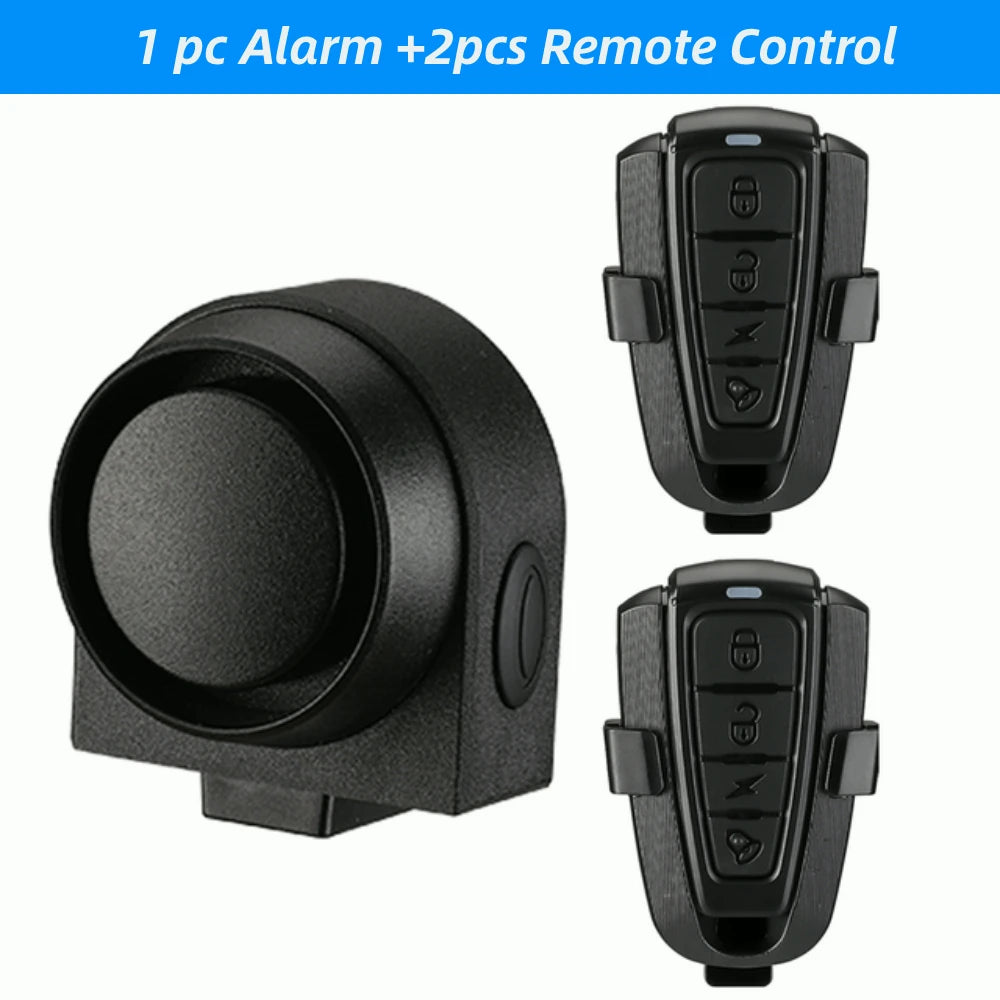 WSDCAM Bicycle Alarm – Waterproof Vibration Alarm with USB Charging & Remote Control, 110 dB Security for Bike & Motorcycle