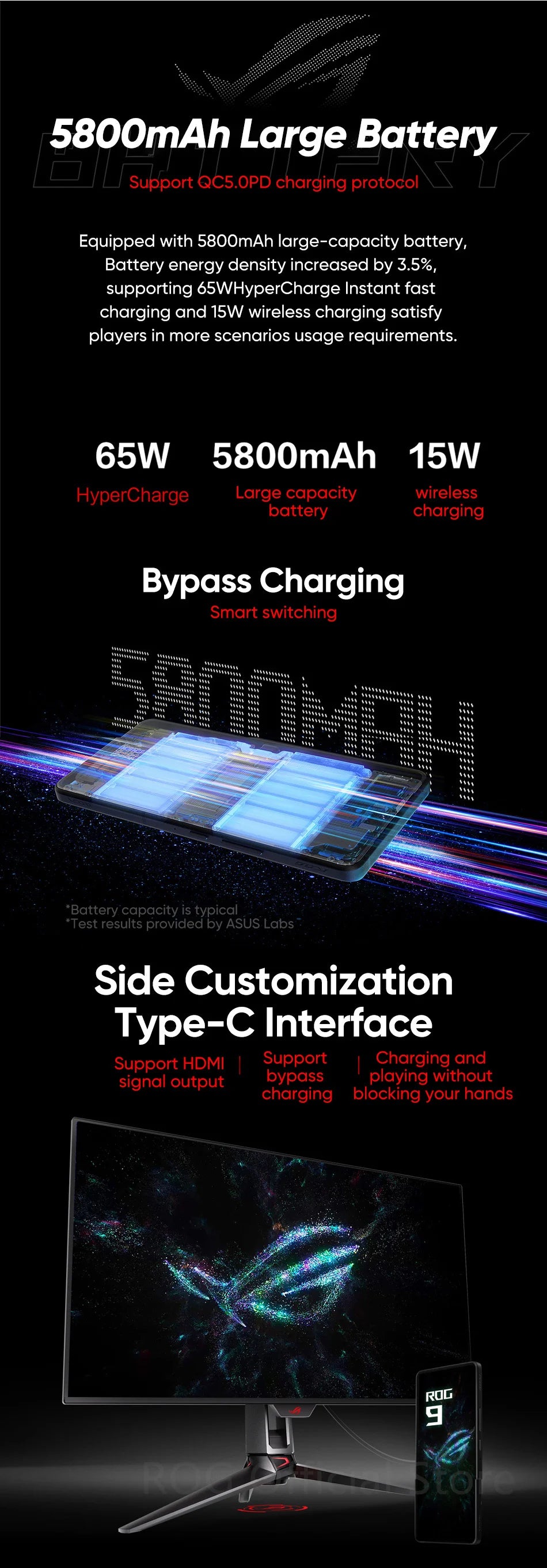 World Premiere ASUS ROG Phone 9 – Snapdragon 8 Elite 5G Smartphone, 6.78'' 185Hz AMOLED Display, 5800mAh, NFC, ROG 9 Pro