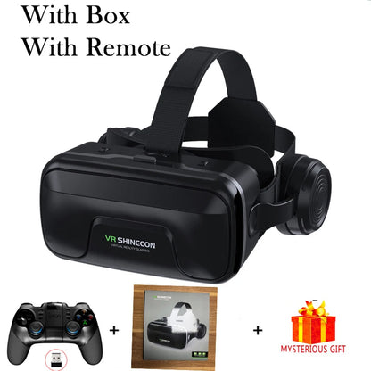 VR Shinecon 10.0 3D Virtual Reality Headset – Helmet Goggles for Smartphone Gaming