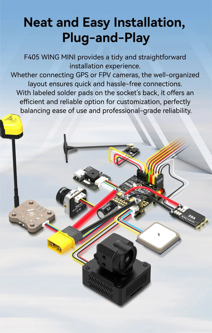 SpeedyBee F405 WING MINI — Fixed Wing Flight Controller 2-6S LiPo for RC Airplane Drone