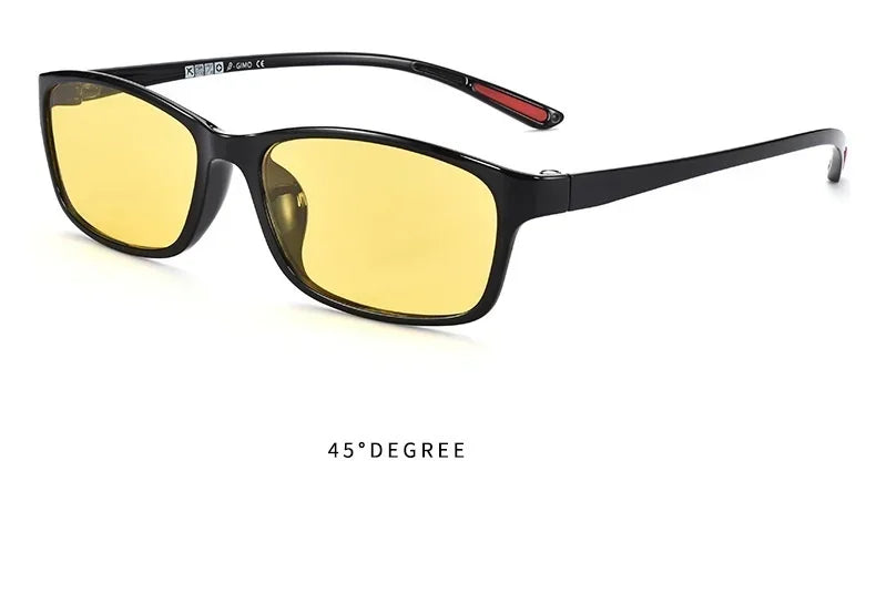 Vintage Unisex Anti-Glare Night Vision Driving Glasses – Ultralight Square Frame Myopia Eyewear (-4.0)