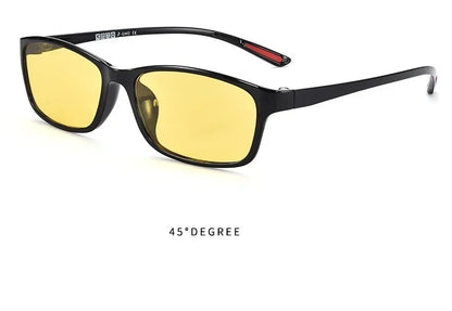 Vintage Unisex Anti-Glare Night Vision Driving Glasses – Ultralight Square Frame Myopia Eyewear (-4.0)