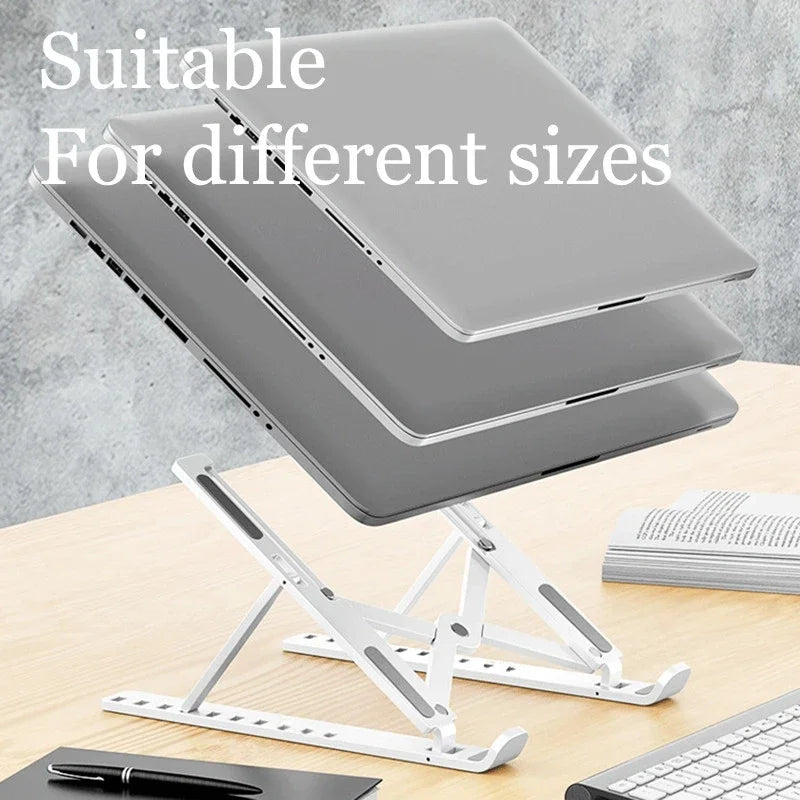 Foldable Laptop Stand – Adjustable & Portable Notebook Bracket – ABS Support Base for MacBook Air/Pro – Convenient Accessory