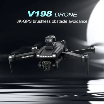 Xiaomi V198GPS Drone with 8K HD Camera – Foldable Brushless Quadcopter with Obstacle Avoidance & Optical ESC Aerial Tech