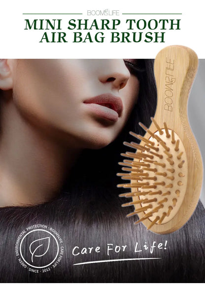 Bamboo Hair Brush for Women – Wide Tooth Styling Comb, Scalp Massage Brush for Smooth Hair & Barber Use