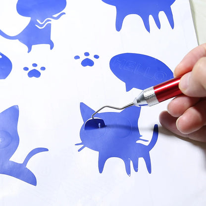 5pcs Vinyl Weeding Tools Set with LED Light – Craft Silhouette Relief Cutter for DIY Projects and Vinyl Supplies