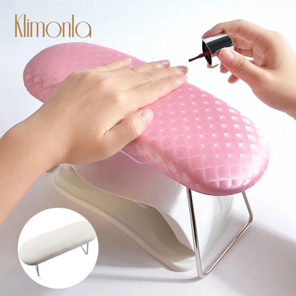 Waterproof Plaid Leather Nail Arm Rest Pillow – Soft Manicure Wrist Support Cushion